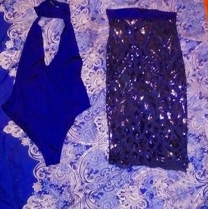 Women's sequence skirt set